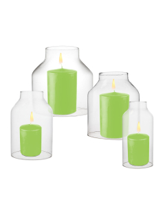 Hurricane Glass Tube Open-Ended Candle Holder Lamp Shade Chimney H-6" Clear (Wholesale Set of 6) 24pcs
