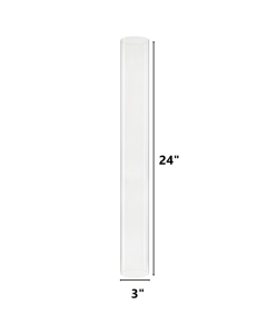 Glass Hurricane Candle Lamp Shade Chimney Tube 24" x 3"