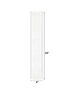 24 inches tall glass hurricanes chimney tubes