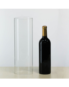 Open-Ended Glass Hurricane Candle Shade Chimney Tube 14" x 4.75"