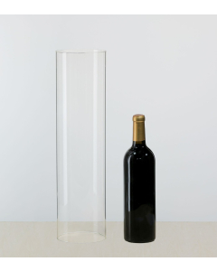 Open-Ended Glass Hurricane Candle Shade Chimney Tube 18" x 4.75"