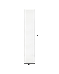Open-Ended Glass Hurricane Candle Shade Chimney Tube 24" x 4.75"