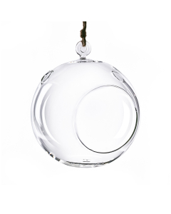 Glass Plant Terrarium Tealight Candle Holder 6" Clear