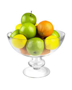 glass footed compote bowl vase