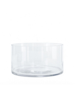 H-6" x D-11" Clear Glass Large Cylinder Vase