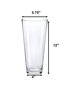 tapered down glass cylinder vases