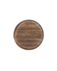 7" Wide Burnt Finish Wood Base, Pack of 4 pcs