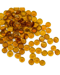 Light Amber Glass Beads, Flat Gemstone Vase Filler For Home Decor, 3/4" (Wholesale 28 lbs and 40 lbs/Case)