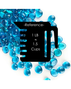 glass light blue beads vase fillers gem stones