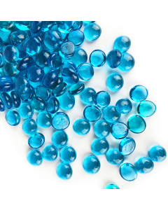 glass light blue beads vase fillers gem stones