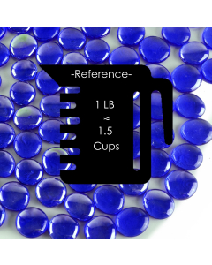 Cobalt Blue Large Glass Flat Gemstone Vase Fillers table scatters