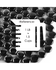 black Flat Gemstone Bowl and Vase Fillers