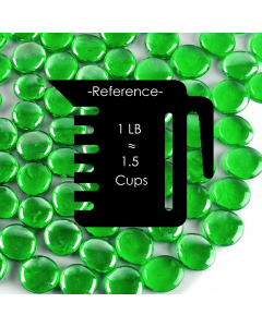 Green Large Glass Flat Gemstone Vase Fillers table scatters