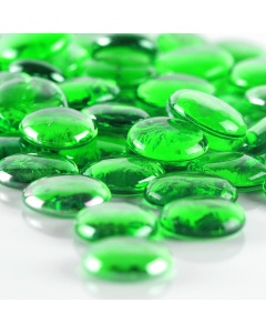 Green Large Glass Flat Gemstone Vase Fillers table scatters