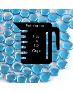 Light Blue Large Glass Flat Gemstone Vase Fillers table scatters