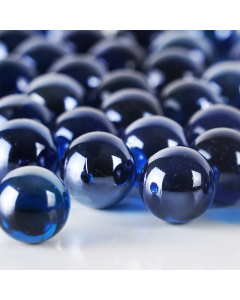 large glass marble gem cobalt blue
