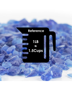 Frosted Blue Sea Glass Vase Fillers