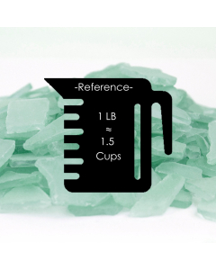 Mint Blue Flat Sea Glass Vase Filler, 1.5 Cups/LB (Wholesale 20 LBS/Case)
