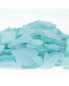 Aqua Blue Flat Sea Glass Vase Filler, 1.5 Cups/LB (Wholesale 20 LBS/Case)