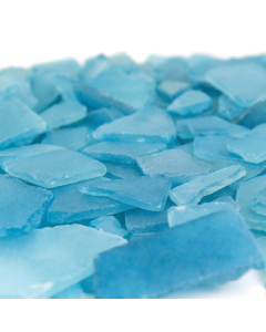 Turquoise Blue Flat Sea Glass Vase Filler, 1.5 Cups/LB (Wholesale 20 LBS/Case)