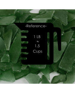 Frosted Green Flat Sea Glass Vase Filler