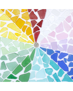 Flat Sea Glass Vase Filler, 1.5 Cups/LB (Wholesale 20 LBS/Case)