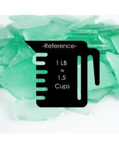 Frosted Aqua Green Flat Sea Glass Vase Filler, 1.5 Cups/LB (Wholesale 20 LBS/Case)