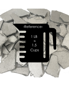 Frosted Silver Flat Sea Glass Vase Filler, 1.5 Cups/LB (Wholesale 20 LBS/Case)