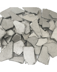 Frosted Silver Flat Sea Glass Vase Filler, 1.5 Cups/LB (Wholesale 20 LBS/Case)