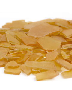 Frosted Yellow Flat Sea Glass Vase Filler, 1.5 Cups/LB (Wholesale 20 LBS/Case)
