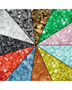 Crushed Glass Gravel Vase Filler, Approx. 42 Cups/LB (Wholesale 28 LBS/Case)