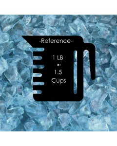 Light Blue Crushed Glass Gravel Vase Filler, Approx. 42 Cups/LB (Wholesale 28 LBS/Case)