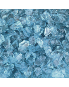 Light Blue Crushed Glass Gravel Vase Filler, Approx. 42 Cups/LB (Wholesale 28 LBS/Case)