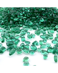 teal green glass gravels for Aquarium decor tumbled glass vase fillers