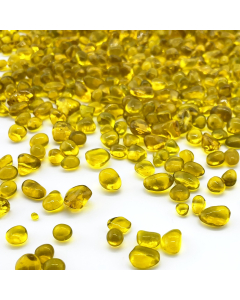 yellow glass gravels for Aquarium decor tumbled glass vase fillers