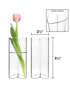 clear glass mini bud vases 