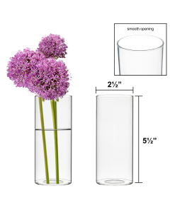 clear glass mini bud vases 