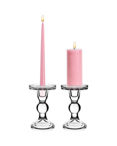 glass pillar taper candlestick candle holders