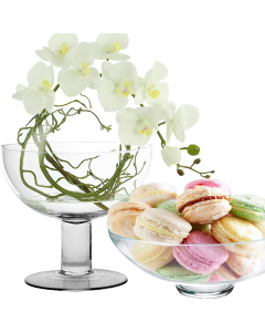 glass compote fruit footed bowl vases