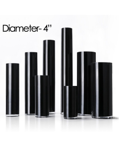 black glass cylinder vases