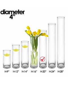 glass cylinder vases (Multiple sizes)