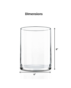 glass cylinder vases 6 inches diameter set of 3