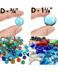glass flat beads