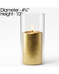 glass hurricane candle holders 14" x 4.75"
