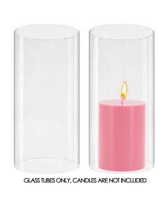 Glass Hurricane Candle Lamp Shade Chimney Tube 6" x 3"