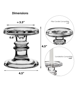 glass pillar candle holder