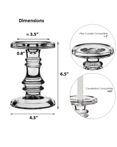 glass pillar candle holder