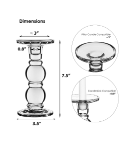 glass pillar candle holder