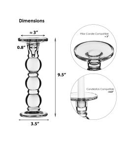 glass pillar candle holder