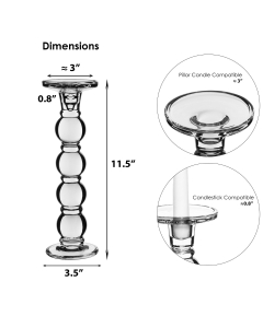 glass pillar candle holder